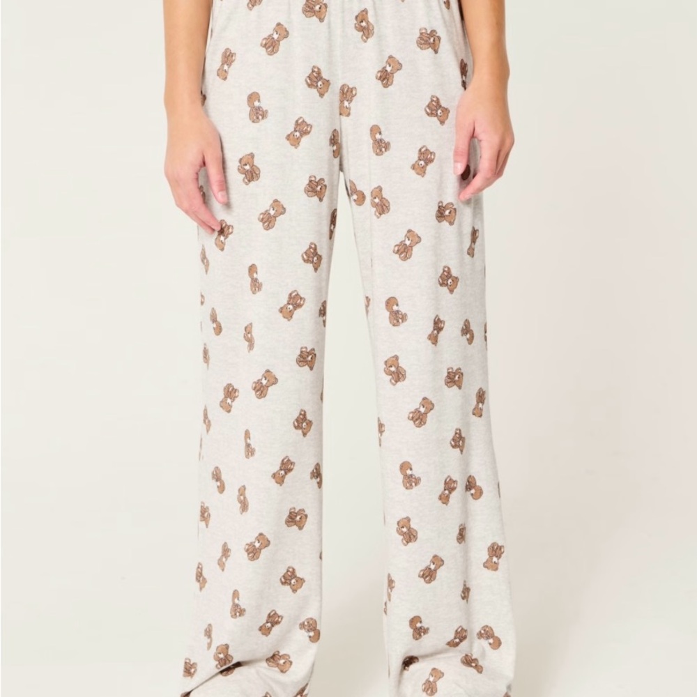 Hollister Teddy Bear Print Pajama Pants